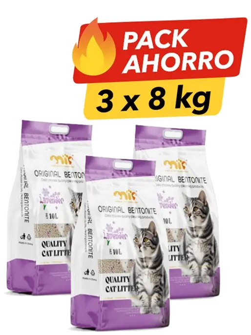 Pack ahorro 3×8kg Arena para gato