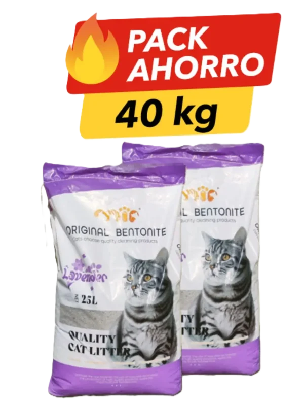 Diseño sin título (1) webp MIP Arena Sanitaria para Gato 40 kg Lavanda – Bentonita Aglutinante