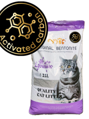 Arena Sanitaria MIP Lavanda 20kg | Bentonita Aglutinante con Carbón Activo