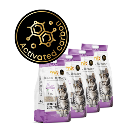 Arena Sanitaria MIP Lavanda 32kg | Bentonita Aglutinante con Carbón Activo