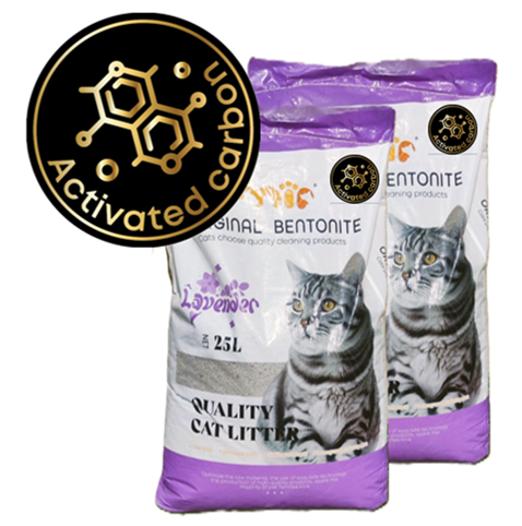 Arena Sanitaria MIP Lavanda 40kg | Bentonita Aglutinante con Carbón Activo